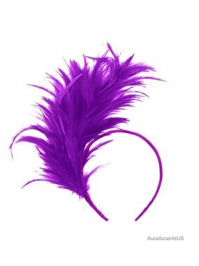 Feather Fascinator Headband 1920s 20s 50s Tea Party Cocktail Wedding